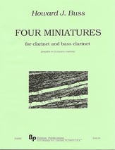 FOUR MINIATURES CLARINET AND BASS CLARINET DUET cover